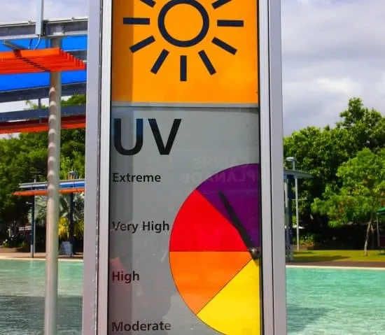 High UV levels in Cairns and Port Douglas make stinger suits or sun protective suits a very good idea, even outside stinger season.