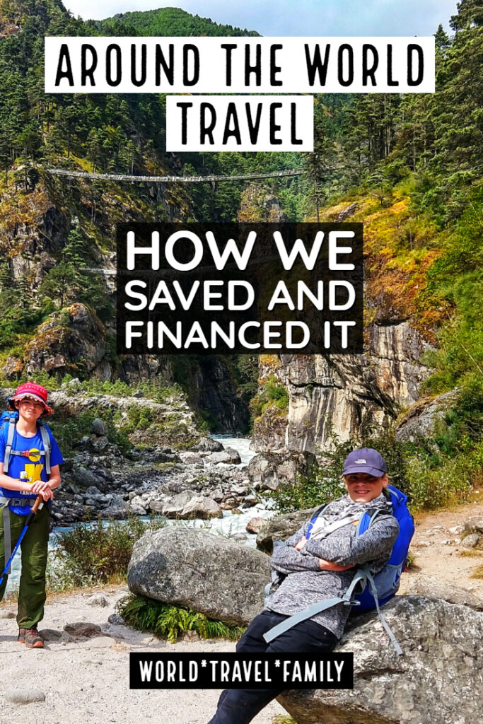 Around the world travel saving financing money