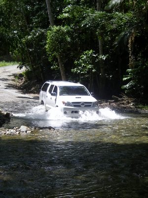 Creek Crossing. Port Douglas to Cooktown by four wheel drive.