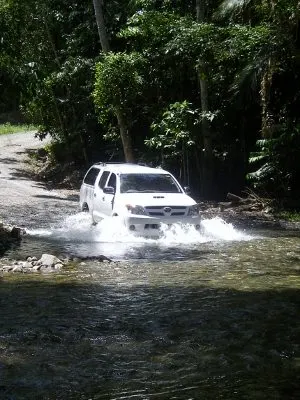 Creek Crossing. Port Douglas to Cooktown by four wheel drive.