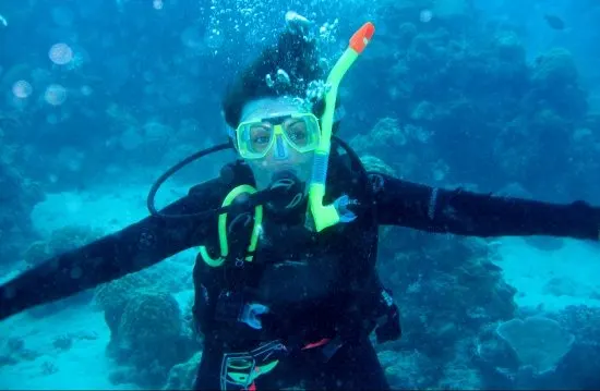 me, scuba diving
