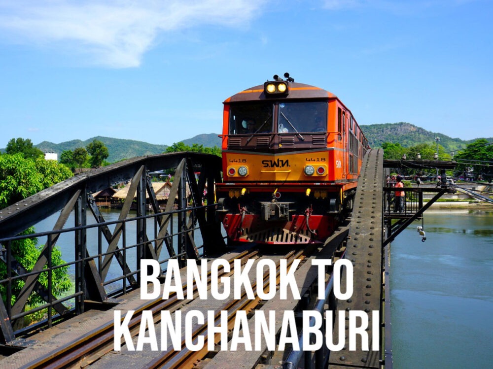 Bangkok to Kanchanaburi train railway line bridge