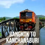 Bangkok to Kanchanaburi train railway line bridge