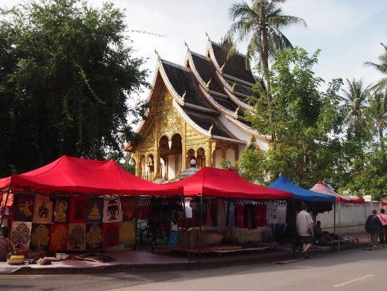  The night markets in Luang prabang just setting up.