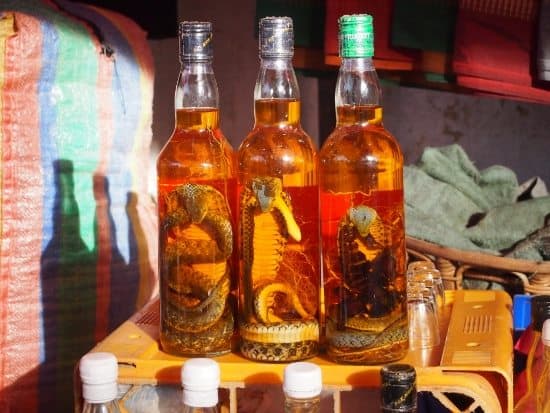 Luang Prabang Night Market, cobra wine