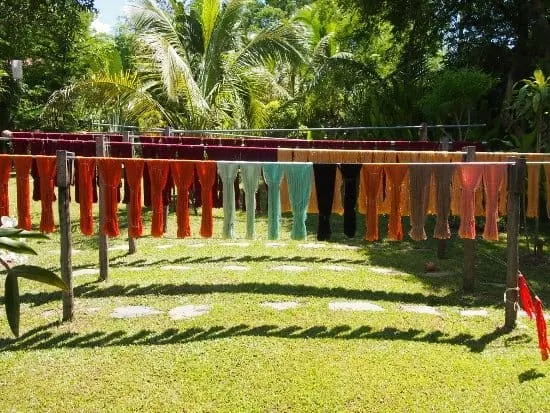 Ock Pop Tok Luang Prabang silks drying