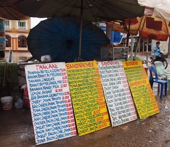 Laos budget street food backpacker budget
