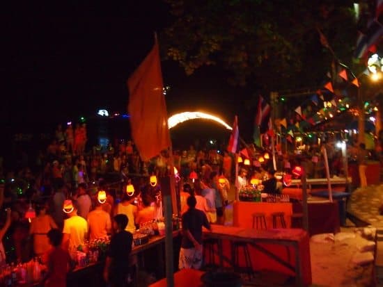 Full Moon Party burning jump rope
