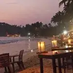 Beach restaurants and beach shacks Mirissa Beach Sri Lanka