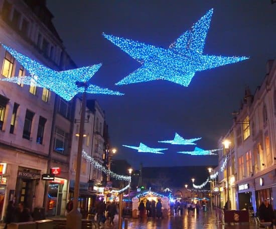 Cardiff Christmas lights. Wales