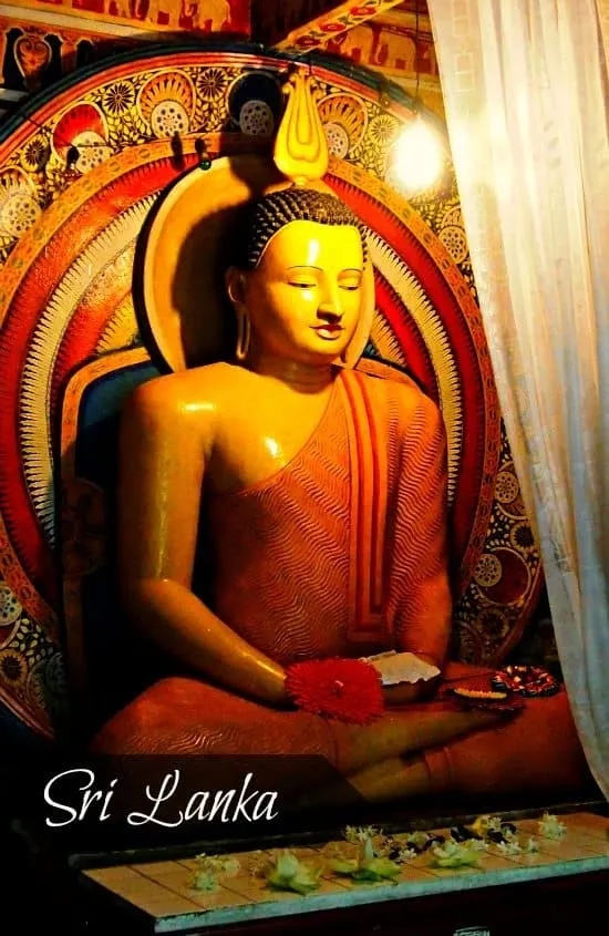Kandy Sri Lanka. Seated Buddha in the Devales