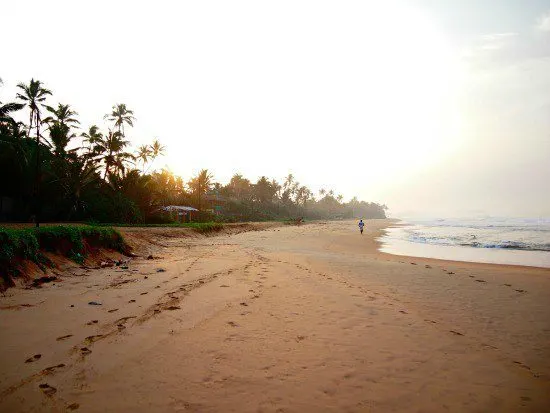 Sri Lanka. Hikkaduwa Beach at dawn.
