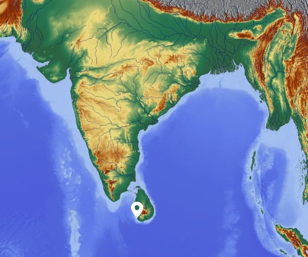 Hikkaduwa Sri Lanka on the map