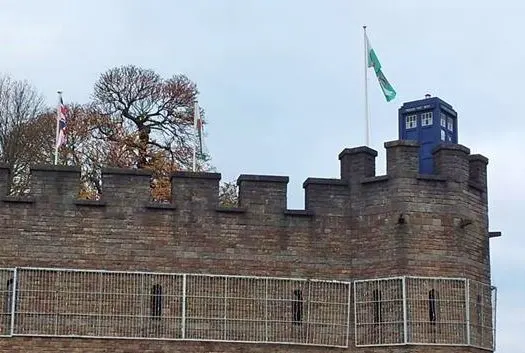Cardiff Doctor Who. The Tardis on Cardiff Castle