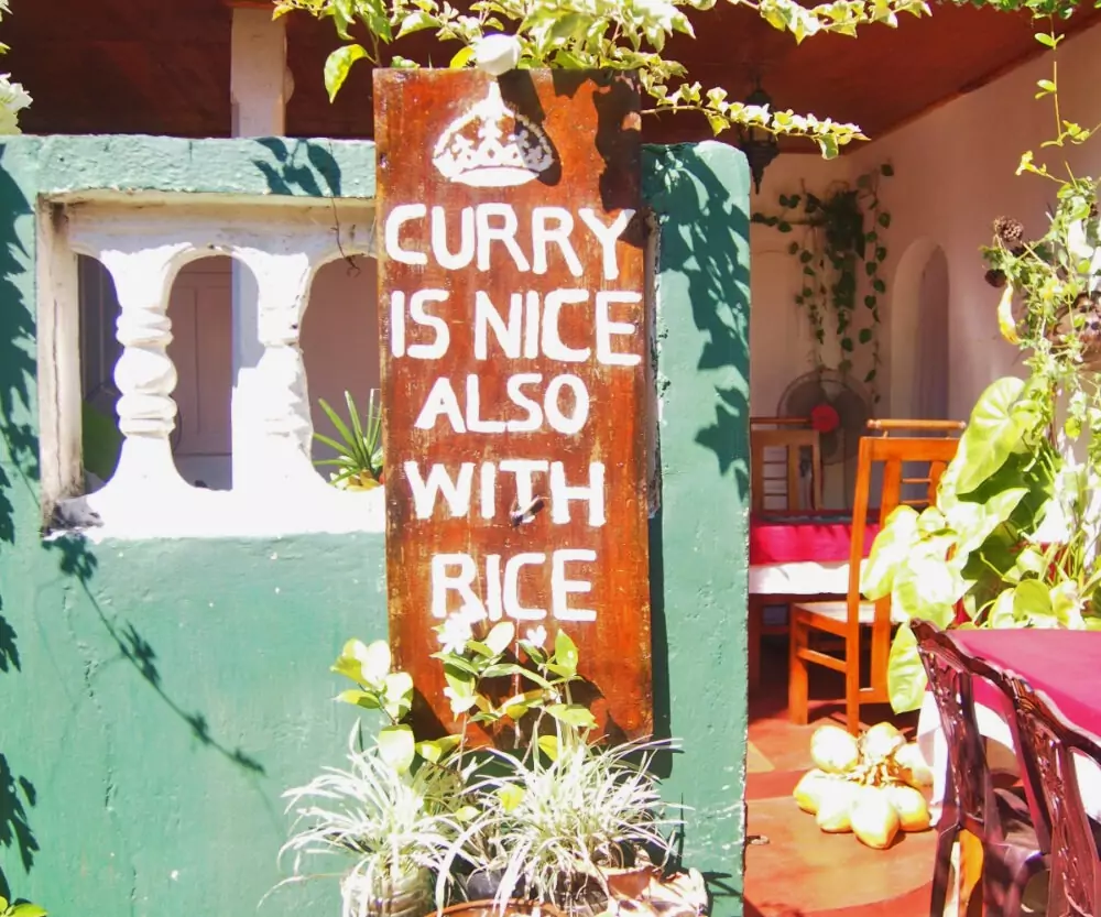 Curry with rice the national food of sri lanka