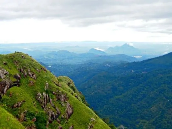 View of Ella Gap from Little Adam's Peak Sri Lanka