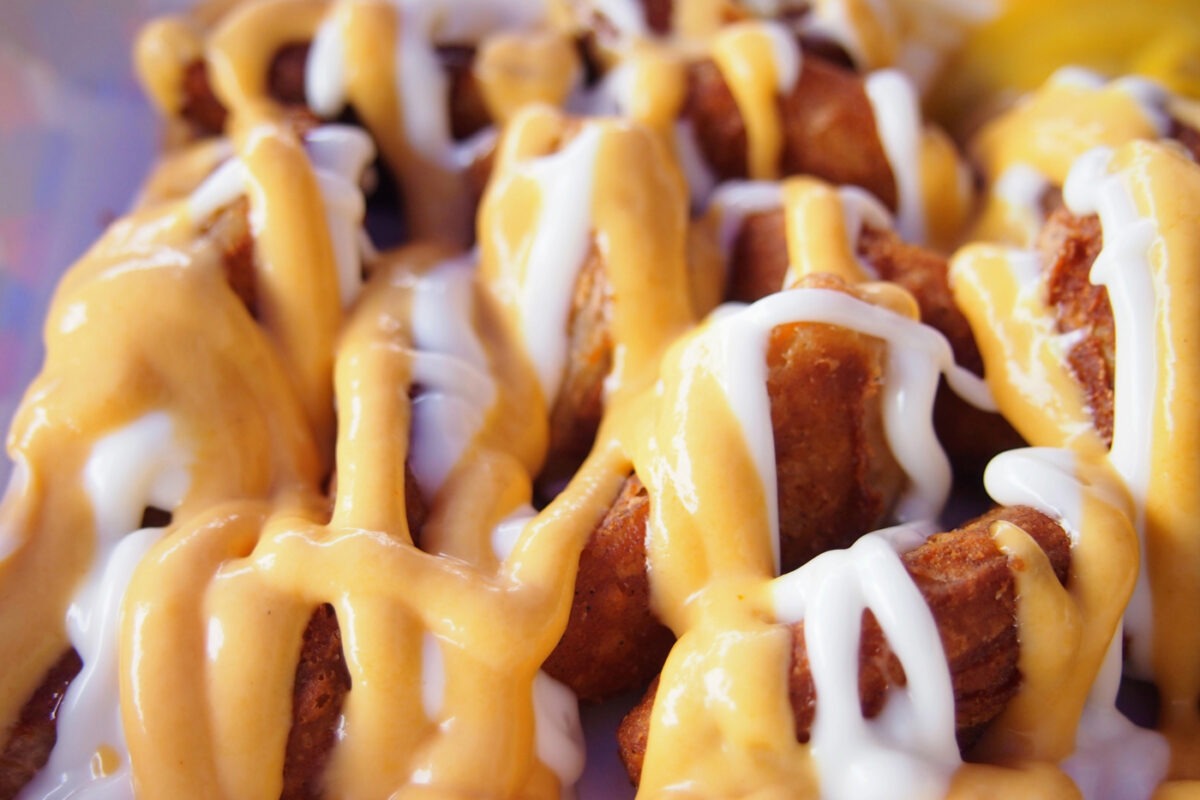 plate of tasty junk food