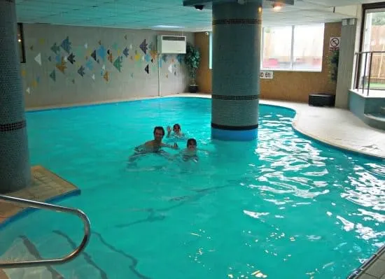 Cheap family accommodation UK. Bournemouth pool