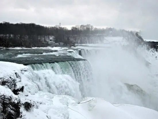 Niagarra falls in winter USA side