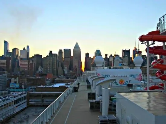 New York on a budget. Ship in New York harbour