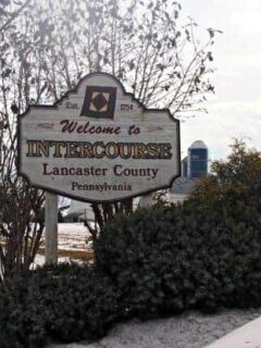 Intercourse USA Road Sign Intercourse Pennsylvania Amish Lancaster County