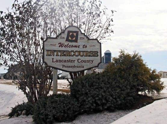 Intercourse USA Road Sign Intercourse Pennsylvania Amish Lancaster County