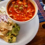 Tortilla soup food in Antigua Guatemala