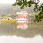 View of Kandy. Kandy Lake and The Temple of The Tooth.