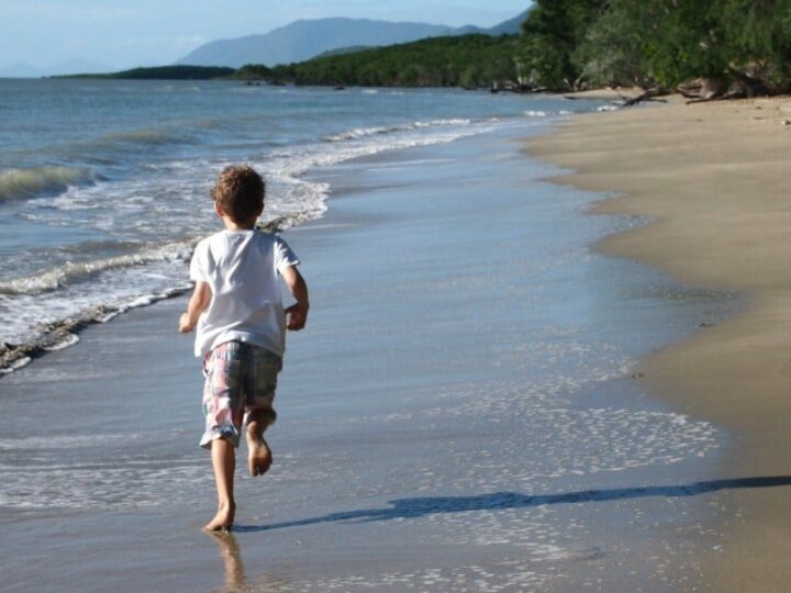 Port Douglas Australia kid on Four Mile Beach