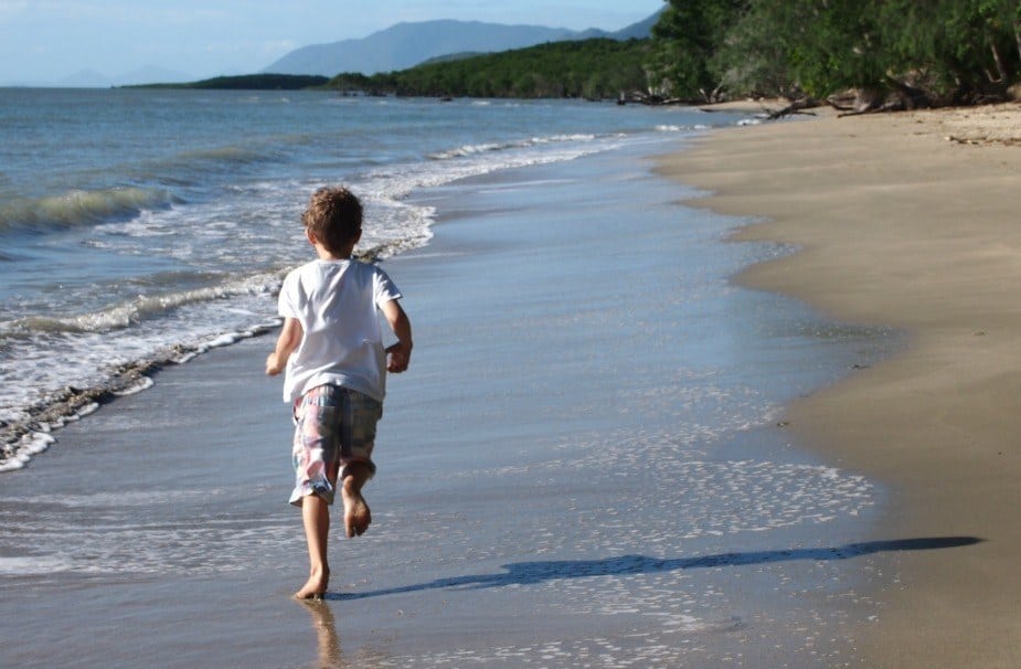 Port Douglas Australia kid on Four Mile Beach