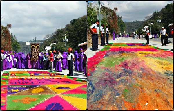 Flower carpets in Antigua Guatemala