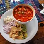 Tortilla soup food in Antigua Guatemala