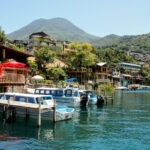 san pedro laguna town on the shores of lake attitlan guatemala