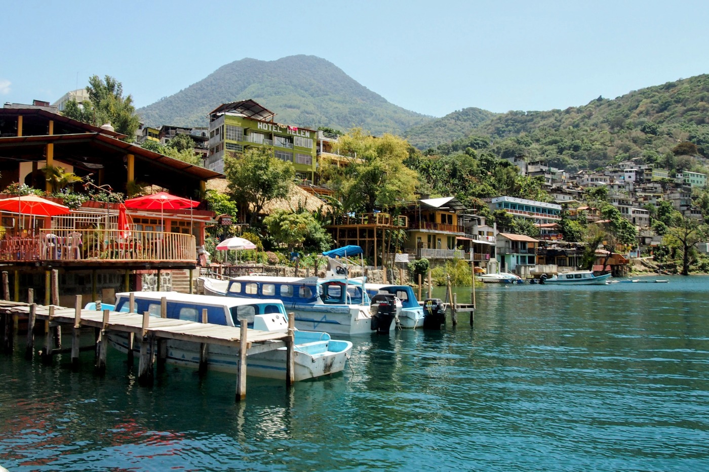 san pedro laguna town on the shores of lake attitlan guatemala