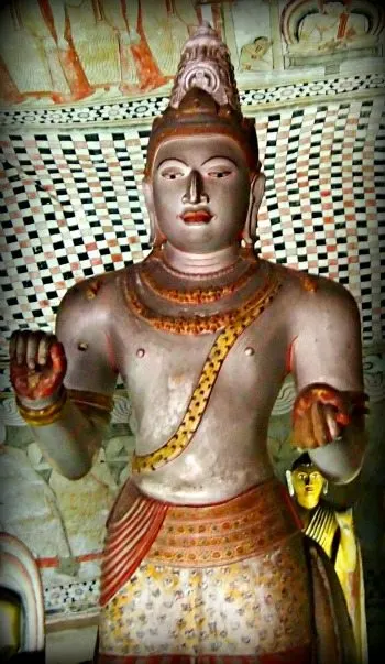 Dambulla cave temple from Kandy Sri Lanka