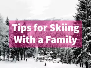 skiing with a family