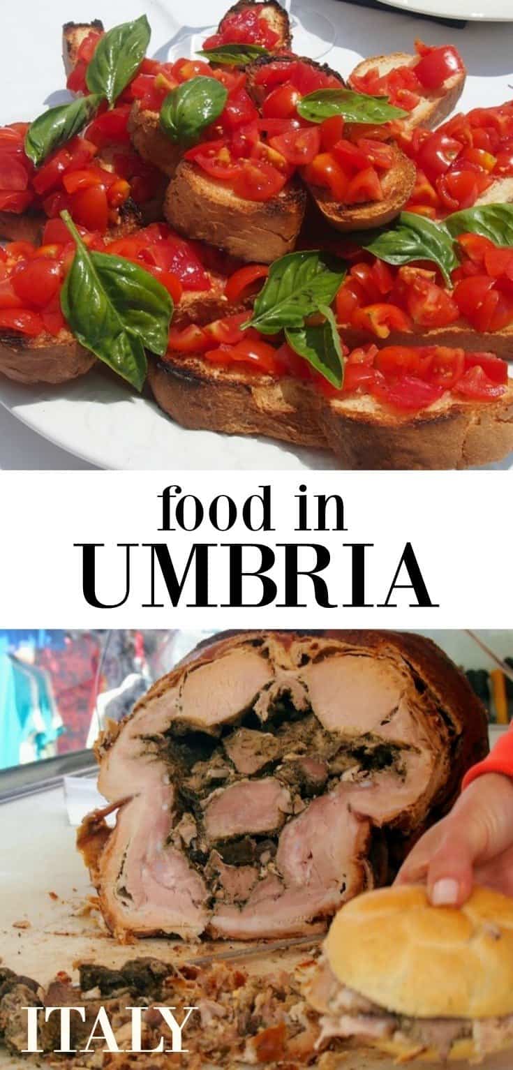 jedzenie w Umbrii Włochy Umbria jedzenie