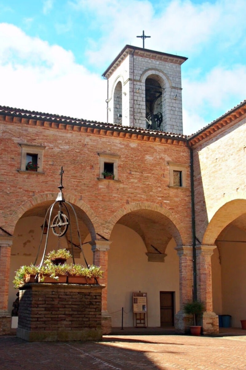 Courtyard inside basilica saint ubaldo gubbio italy