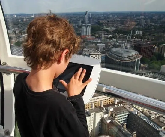 London eye with small kids