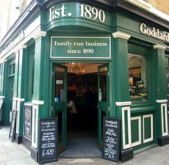 hot eels shop in London. Also pie and mash