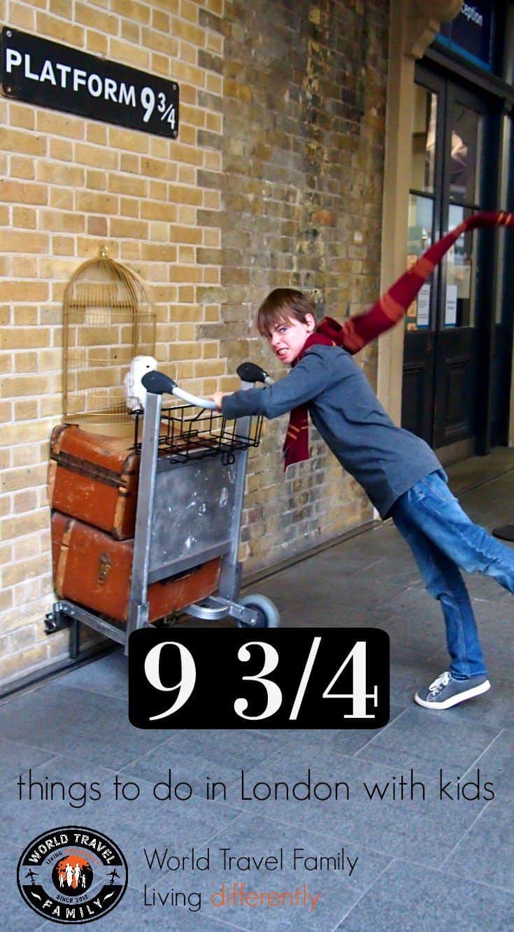 Platform 9 3/4 London. Things to do in London with kids.