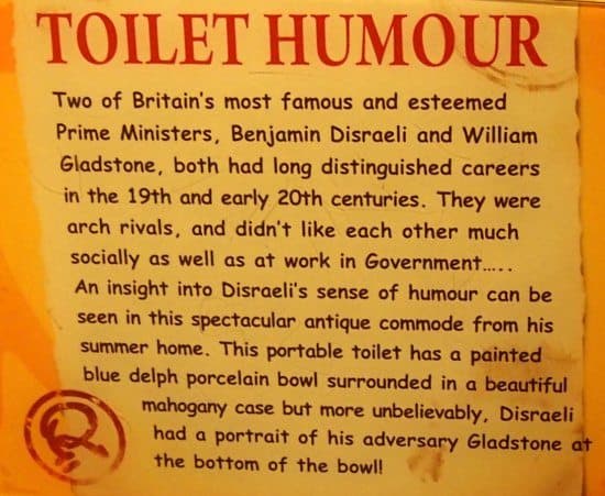 Ripley's Believe It or Not  Disraeli's toilet