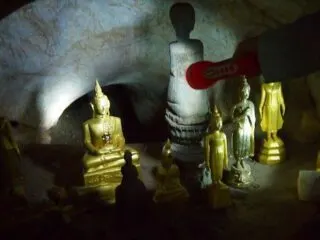 Inside Pak Ou Caves Laos