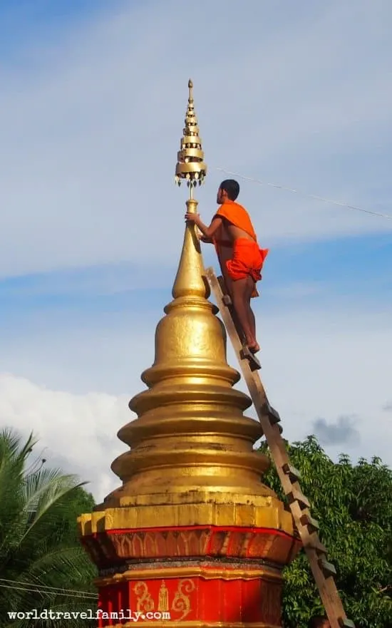 Visit Luang Prabang. Monk at Monastery Luang Prabang Laos