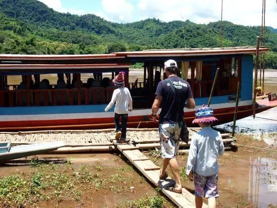 Boat to pak ou caves luang prabang