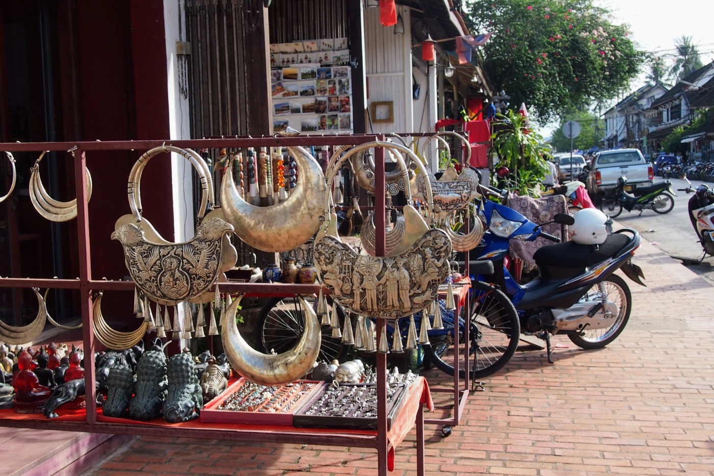 small shop on a street in luang prabang laos