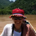 Boat trip to pak ou caves Laos