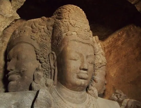 Shiva statue elephants caves