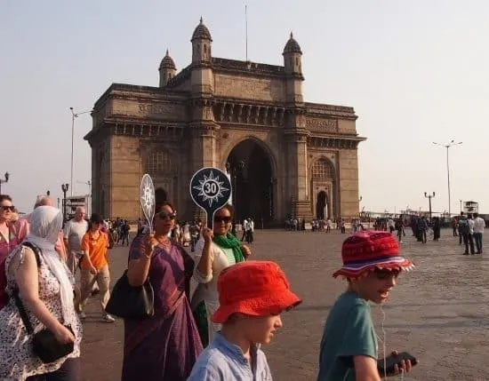 Mumbai, the gateway to India. Catching the boat to elephanta caves