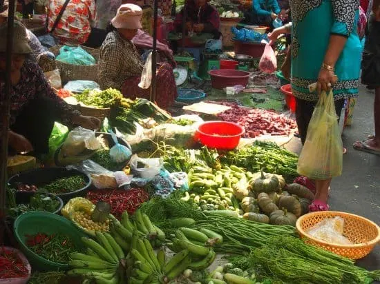 Battambang Cambodia. Cookery Class and Market.